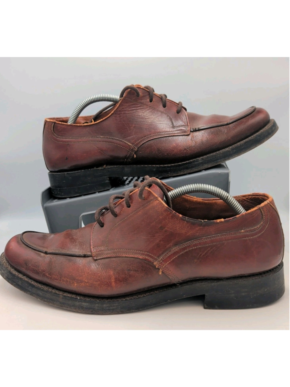Dacks Dress Shoes Leather Almond Toe Size 12 Vintage 70’s Biltrite Brown Lace